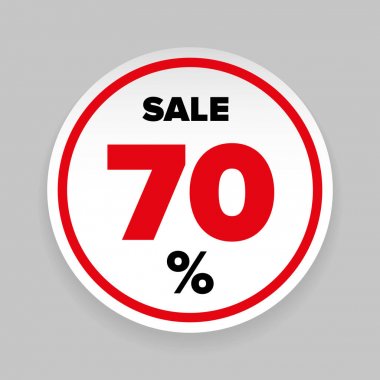 Satılık etiket yetmiş yüzde