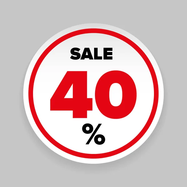 Продаж наклейки 4 % — стоковий вектор