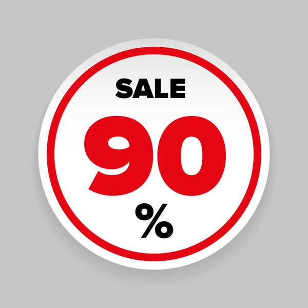 Sale Sticker Ninety percent — Stock Vector