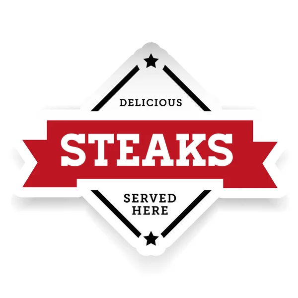 Steaks vintage stamp retro red — Stock Vector