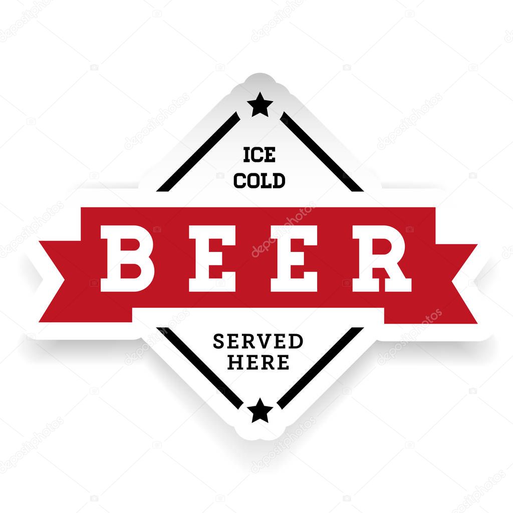Ice cold Beer vintage stamp