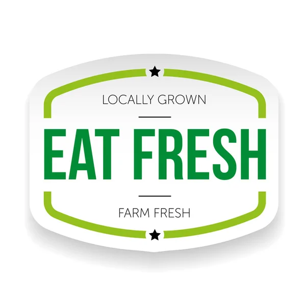 Eat fresh vintage label — Stock Vector