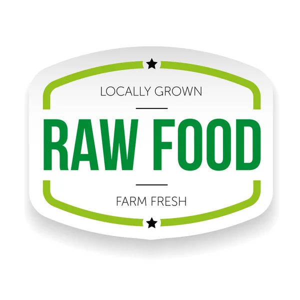 Raw food vintage label — Stock Vector