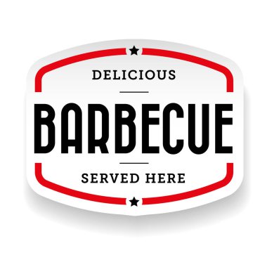 Barbekü vintage etiket işareti