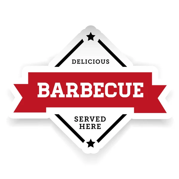 Barbecue vintage label sign — Stock Vector