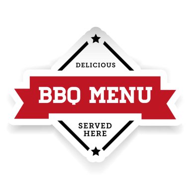 Barbekü menüsü Bbg vintage etiket