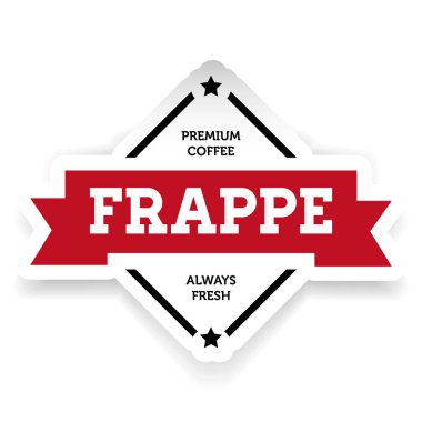 Frappe kahve vintage işareti