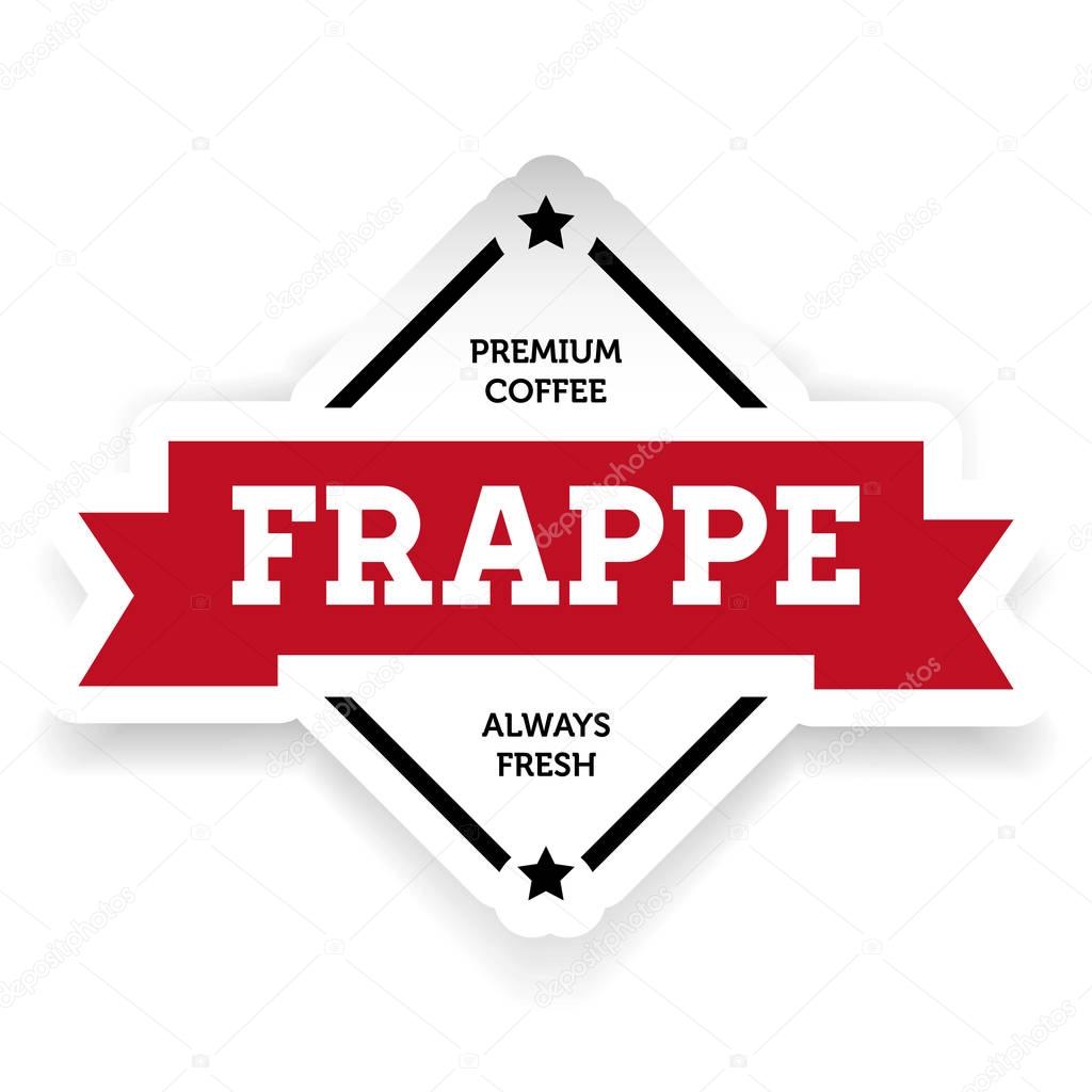 Frappe Coffee vintage sign vector