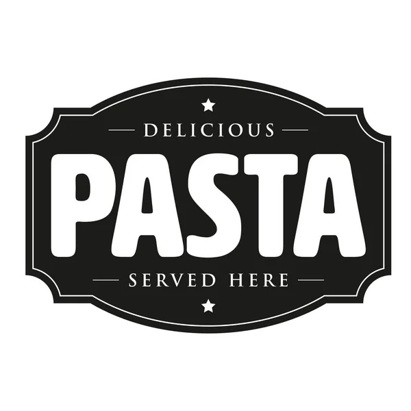 Pasta vintage sign retro — Stock Vector