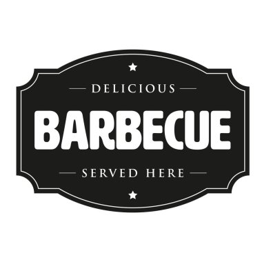 Vintage işareti retro Barbekü Barbekü