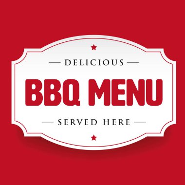 Barbekü Barbekü menüsü vintage işareti