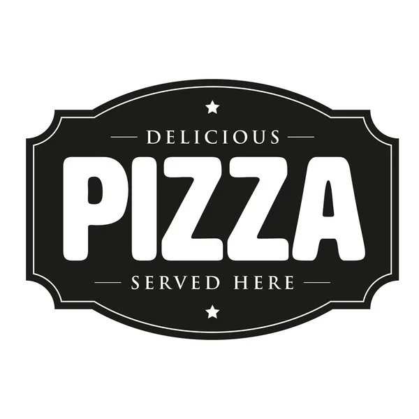 Ρετρό vintage πινακίδα Πίτσα — Διανυσματικό Αρχείο