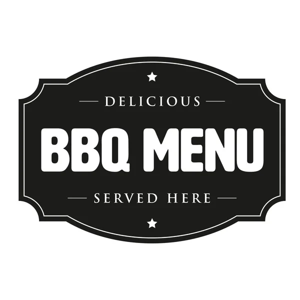 Bbq barbecue menu vintage sign — Stock Vector