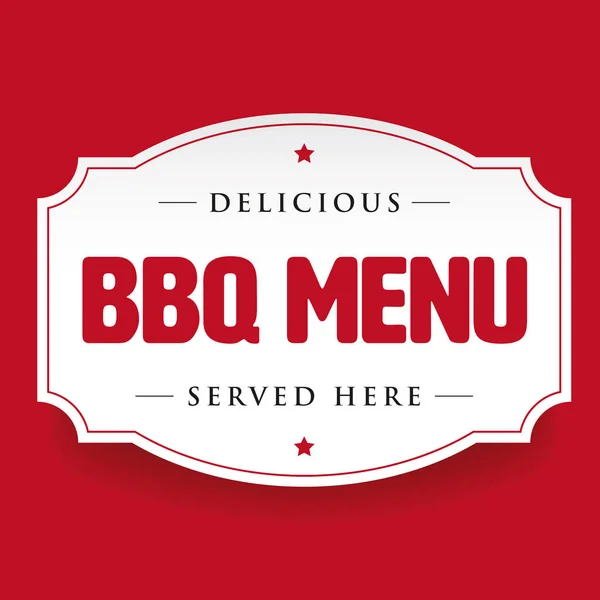 BBQ barbecue menu vinobraní znamení — Stockový vektor