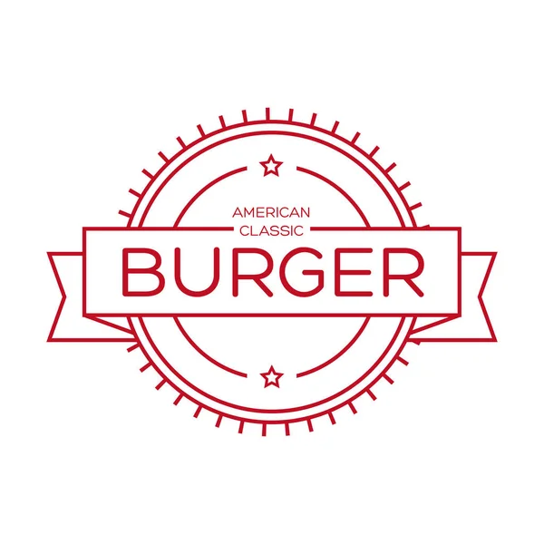Burger vintage pieczęć znak — Wektor stockowy