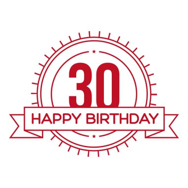 Mutlu doğum günü otuz yıl işareti