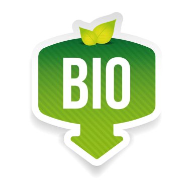 Bio Yeşil etiket yaprakları ile