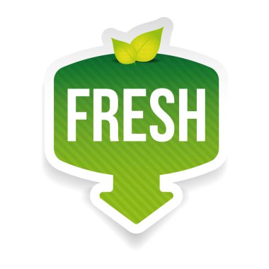 Taze yeşil etiket yaprakları ile