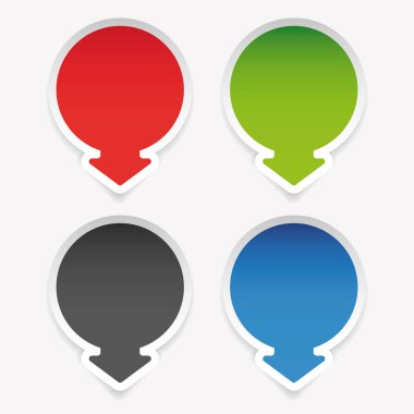 Boş etiket okla yuvarlak