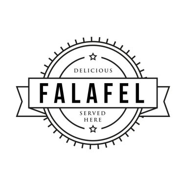 Falafel vintage işareti damgası