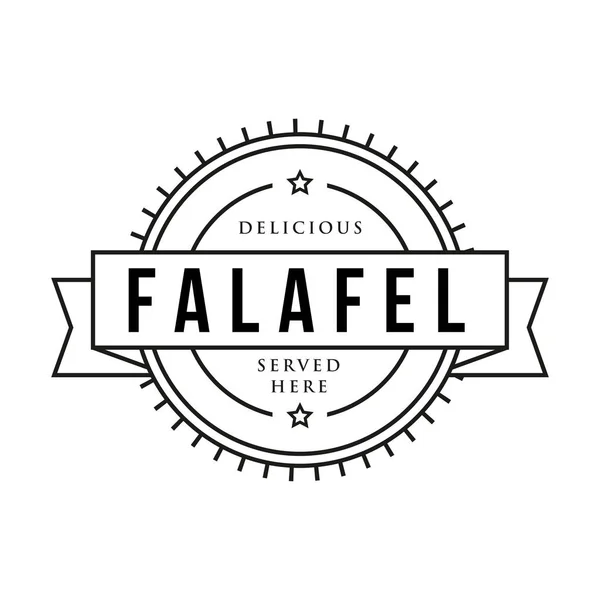Винтажная марка Фалафеля — стоковый вектор