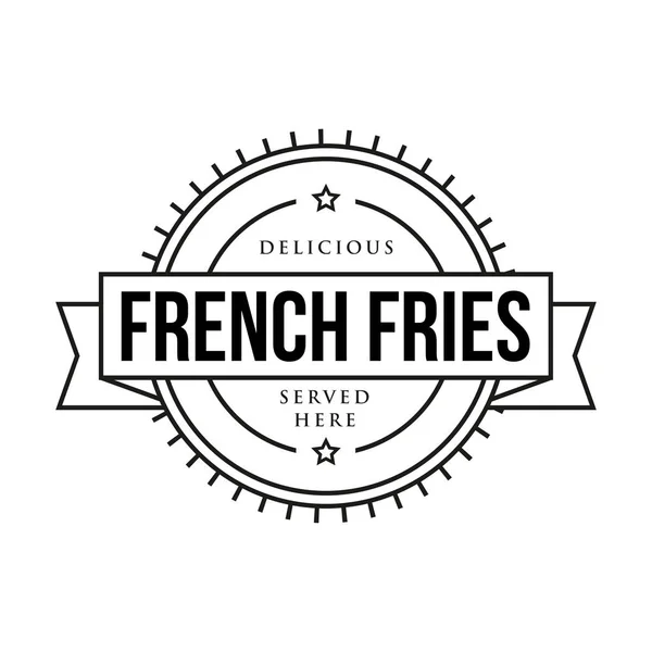 Frites signe vintage — Image vectorielle