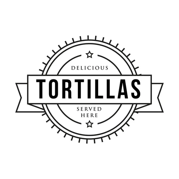 Tanda cap vintage Toritillas - Stok Vektor