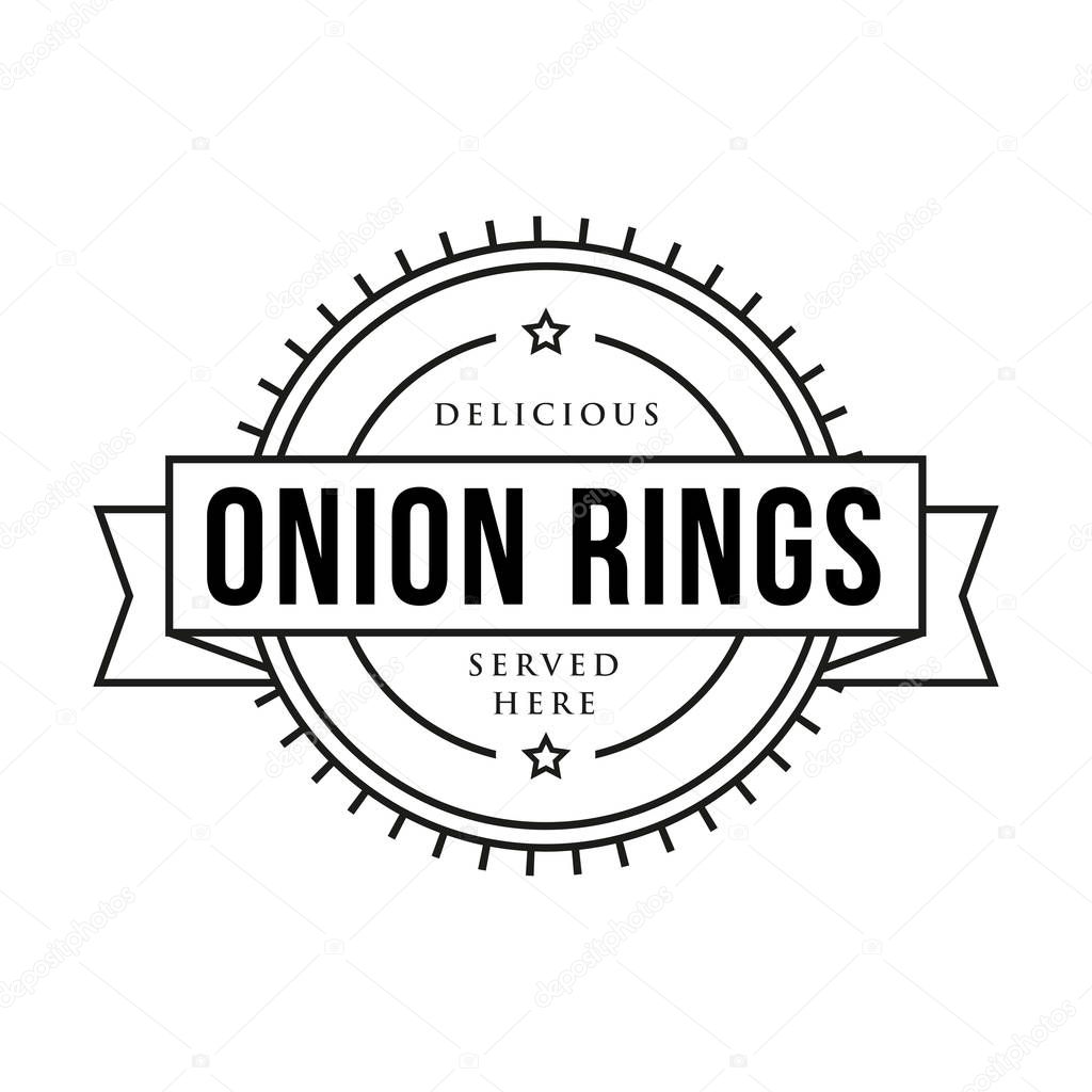 Onion rings vintage stamp sign