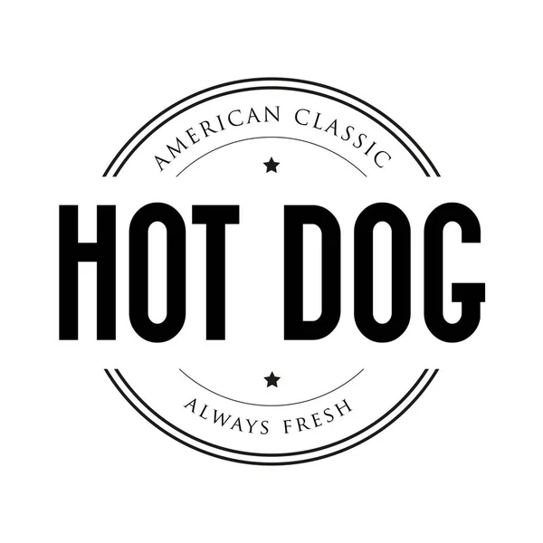 American Classic Hot dog carimbo vintage — Vetor de Stock