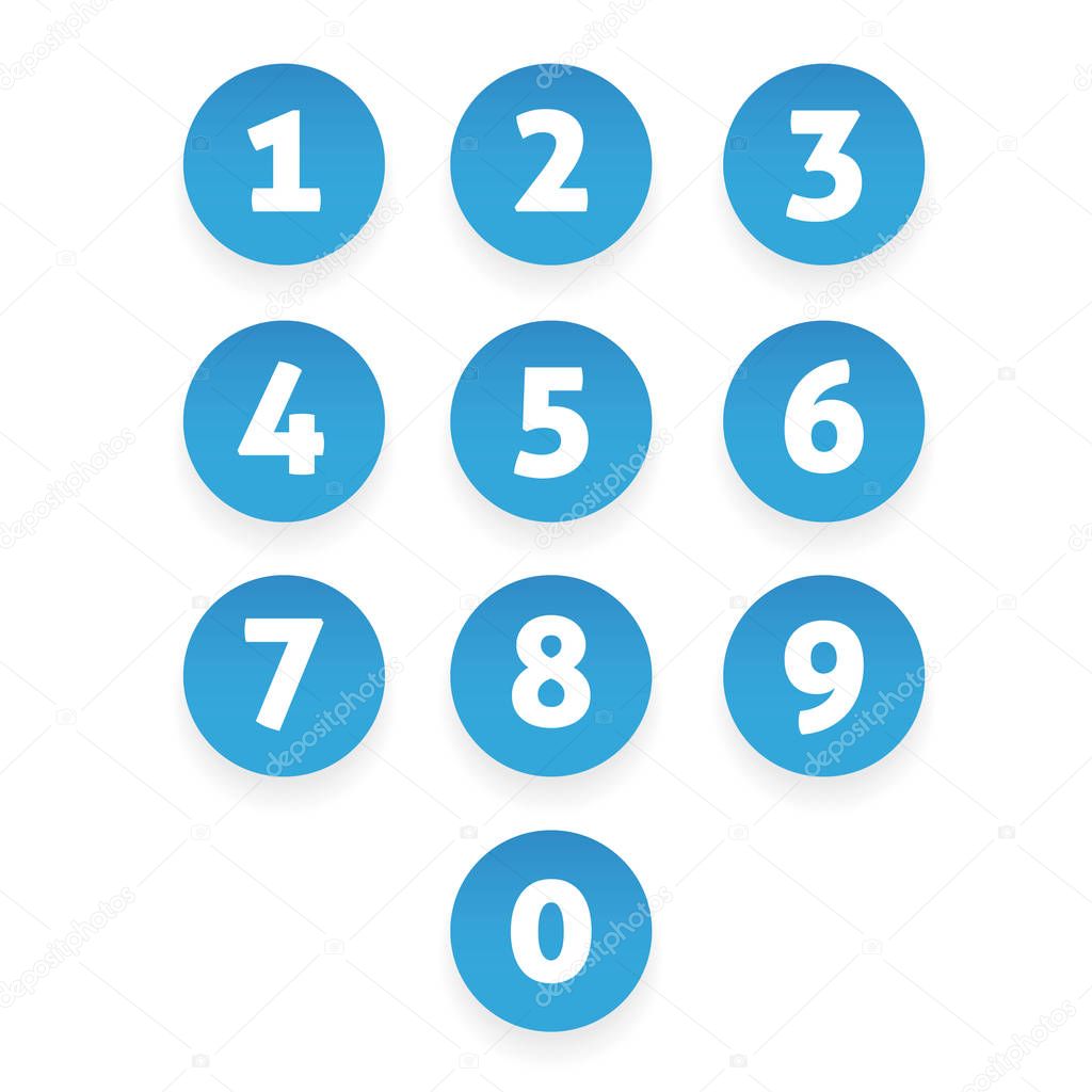 Number set circle button