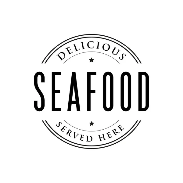 Seafood carimbo vintage — Vetor de Stock