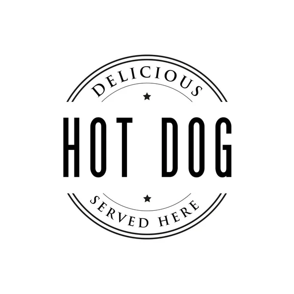 Carimbo vintage Hot Dog —  Vetores de Stock