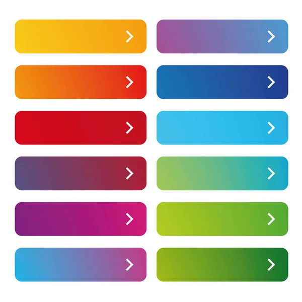 Άδειο web κουμπί Ορισμός πολύχρωμο — Διανυσματικό Αρχείο