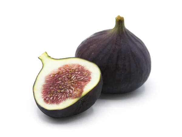 Fresh Fig fruit cut in half — Stock Photo, Image