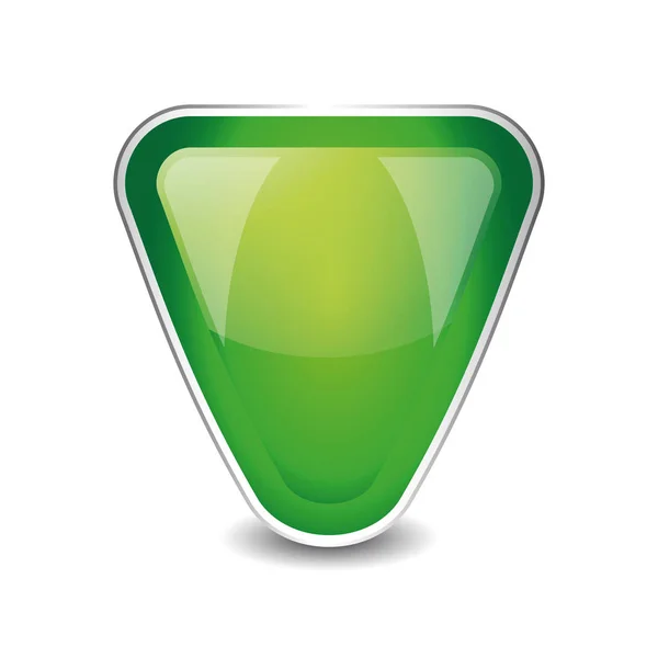 Astratto oggetto scudo vettore verde — Vettoriale Stock