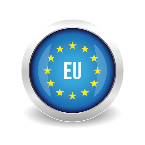 EU logo. Evropské unie tlačítko — Stockový vektor