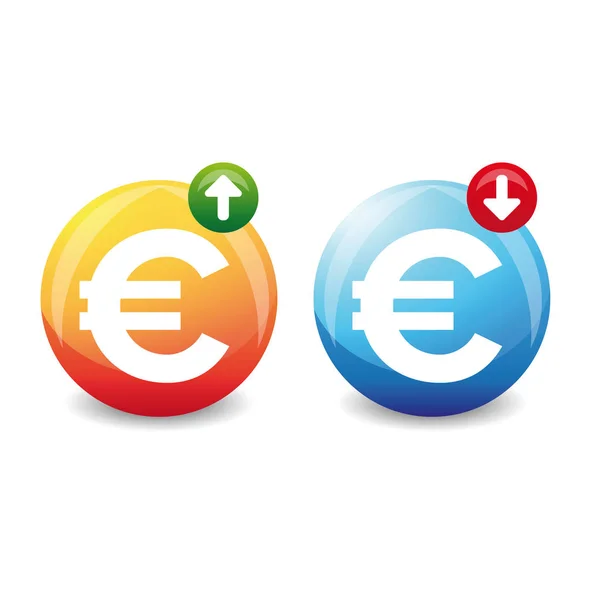 Signe de taux de change euro — Image vectorielle