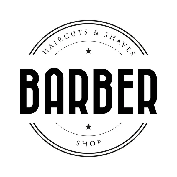 Barber shop vintage stamp logo — Stock Vector