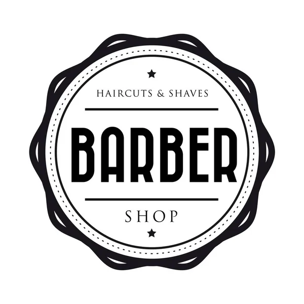 Barber shop vintage stamp logo — Stock Vector