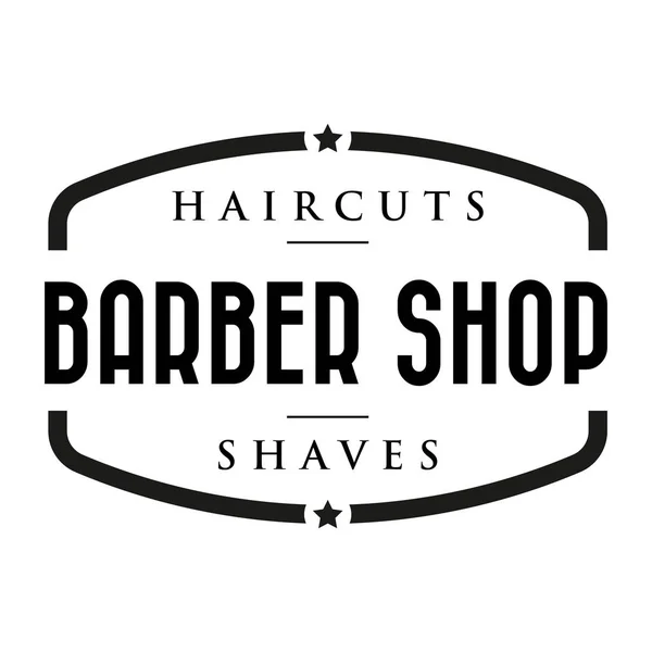 Barber shop vintage stamp logo — Stock Vector