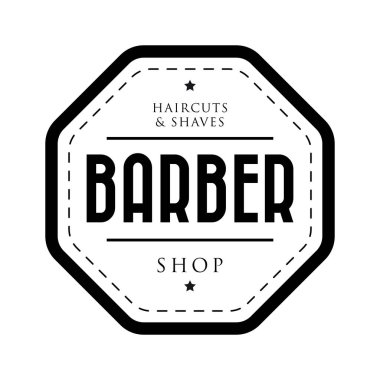 Kuaför Dükkanı vintage damga logosu