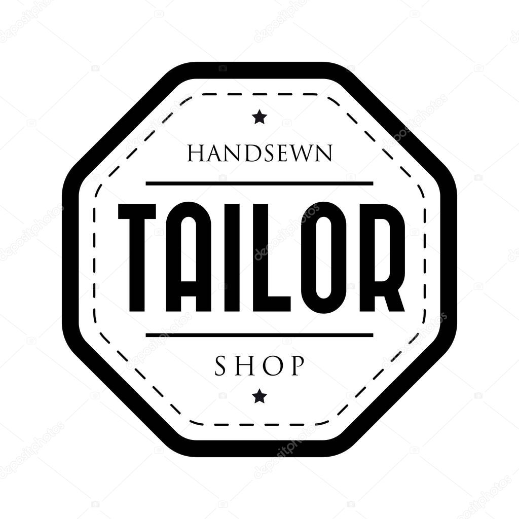 Tailor shop vintage stamp logo vector