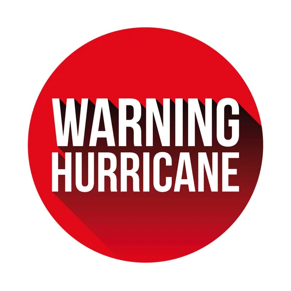 Panneau d'avertissement d'ouragan rouge — Image vectorielle