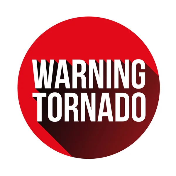 Tornado-Warnschild rot — Stockvektor