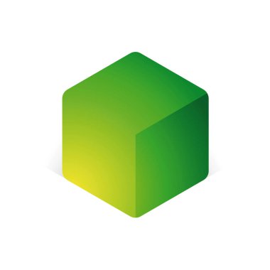 Boş renkli vektör küp