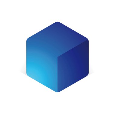 Boş renkli vektör küp