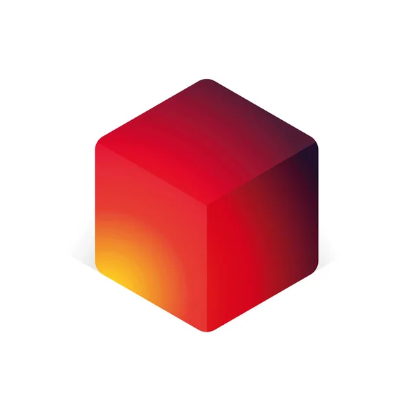 Lege kleurrijke vector kubus — Stockvector