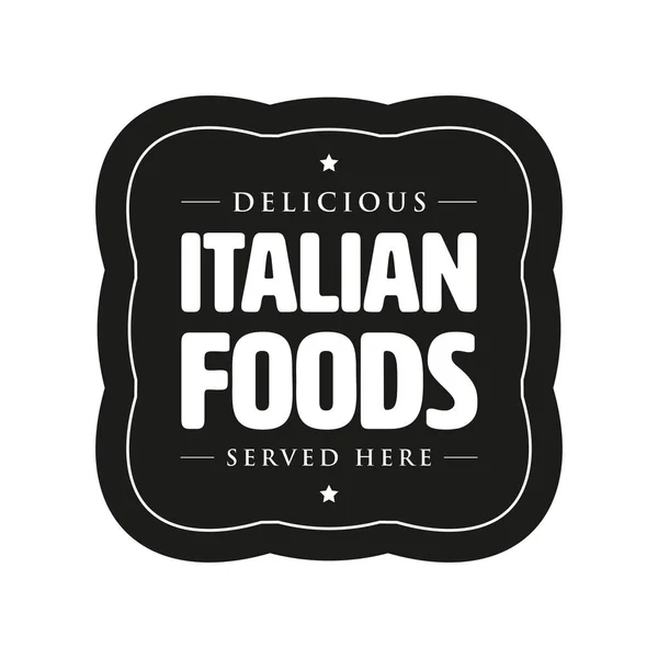 Italien nourriture vintage signe rétro — Image vectorielle