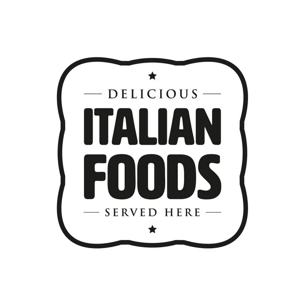 Retro vintage znak włoski żywności — Wektor stockowy