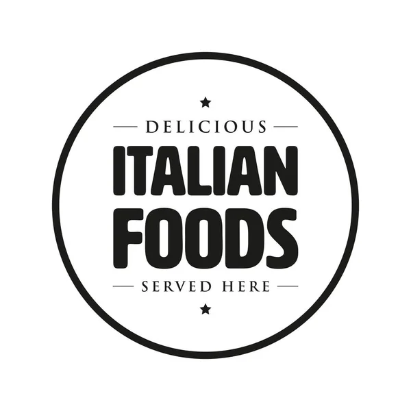 Italian foods vintage sign retro — Stock Vector